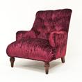 Parker and Farr Blenheim Chair in Cerise Sculptured Velvet